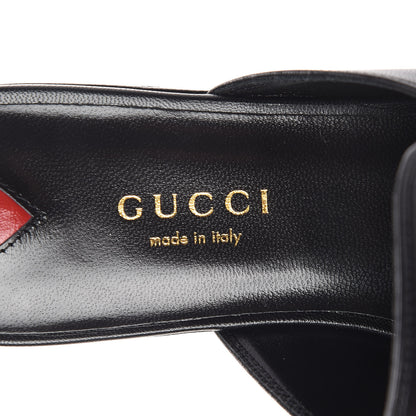 Gucci Malaga Kid Horsebit Slide Sandals 35.5 Black 6 of 8