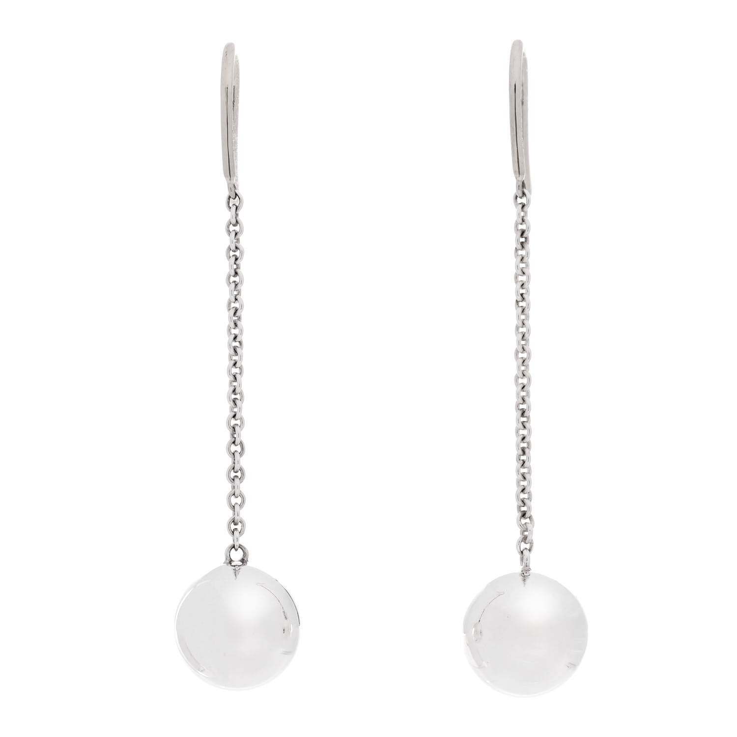 Tiffany Sterling Silver 10mm HardWear Ball Drop Earrings 1 of 4
