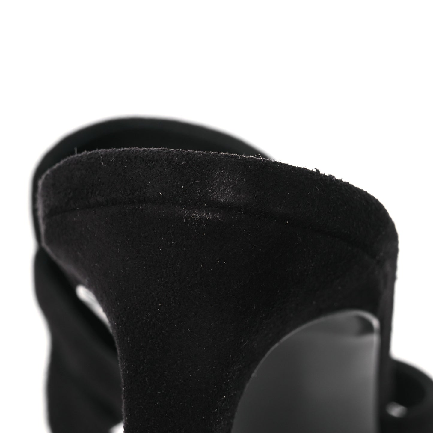 Suede Goatskin Satin Cute Sandals 39 Black