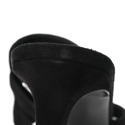 Hermes Suede Goatskin Satin Cute Sandals 39 Black 11 of 11