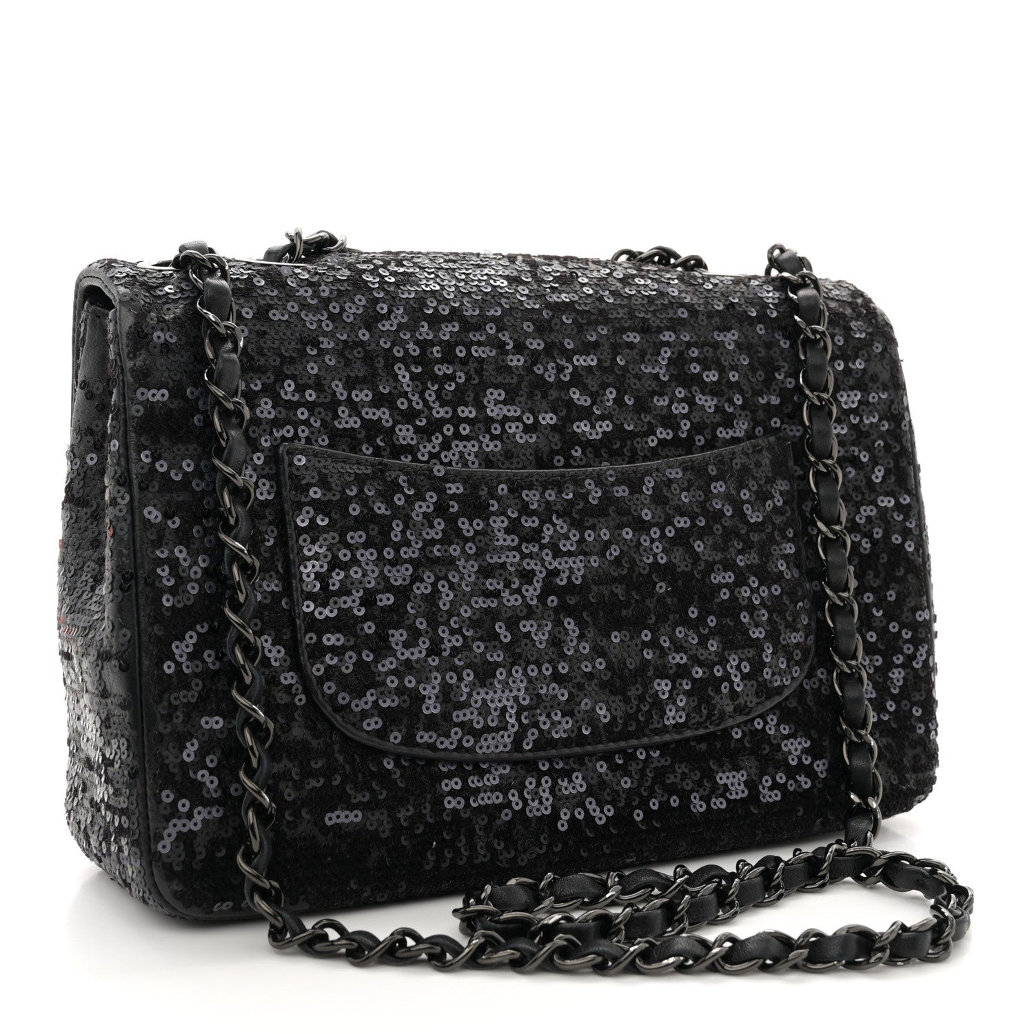 Chanel Sequin Lambskin Medium Moonlight on Water Flap Black 3 of 11