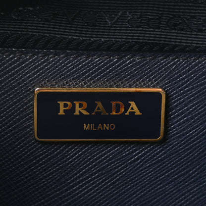 Prada Saffiano Small Galleria Double Zip Tote Baltico 6 of 10