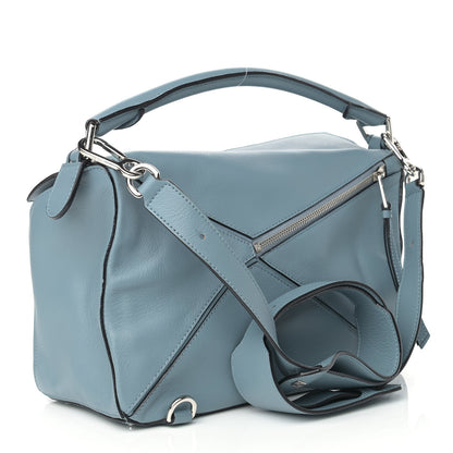 Loewe Calfskin Medium Puzzle Bag Stone Blue 2 of 8