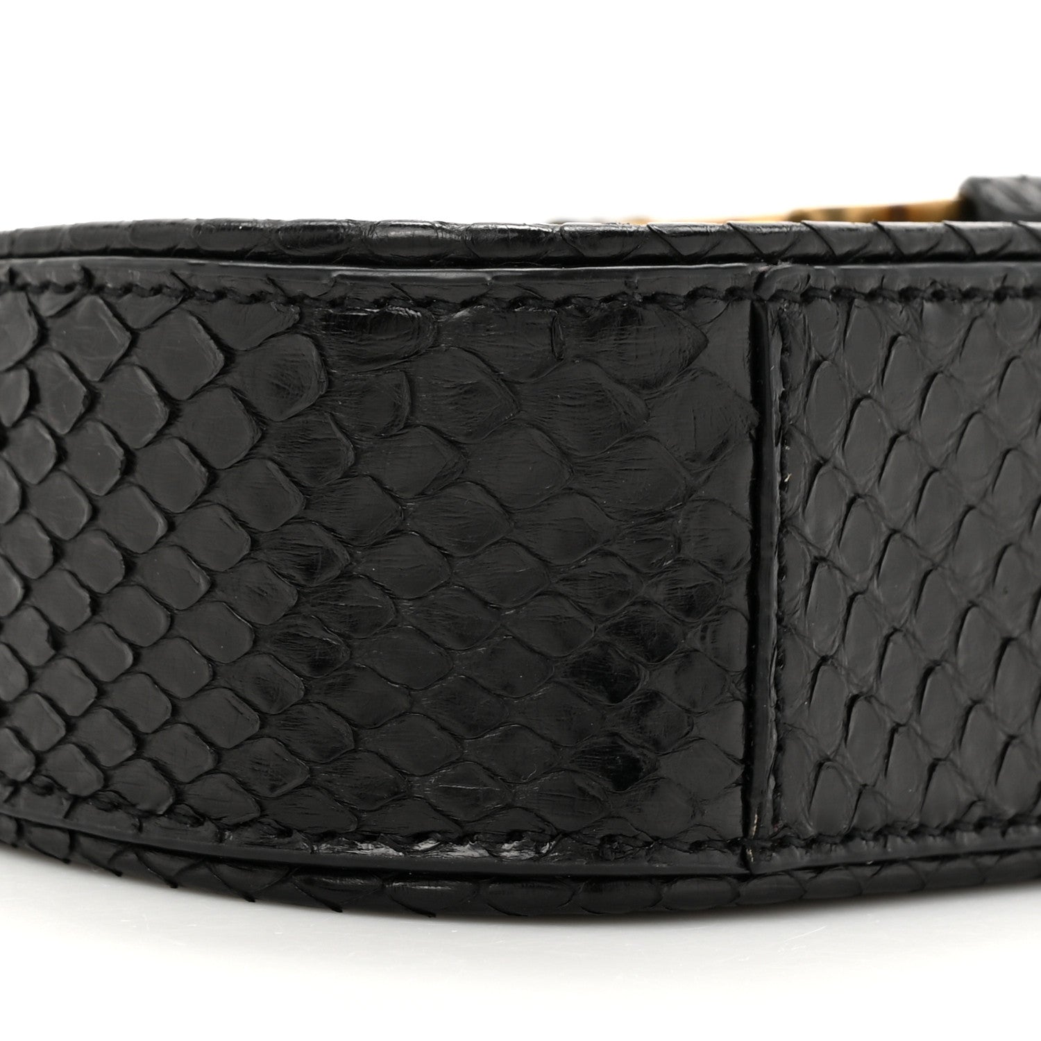 YSL パイソン柄 ウォレットケース Saint Laurent Snakeskin Le 5 A 7 Mini Hobo Black 1667405