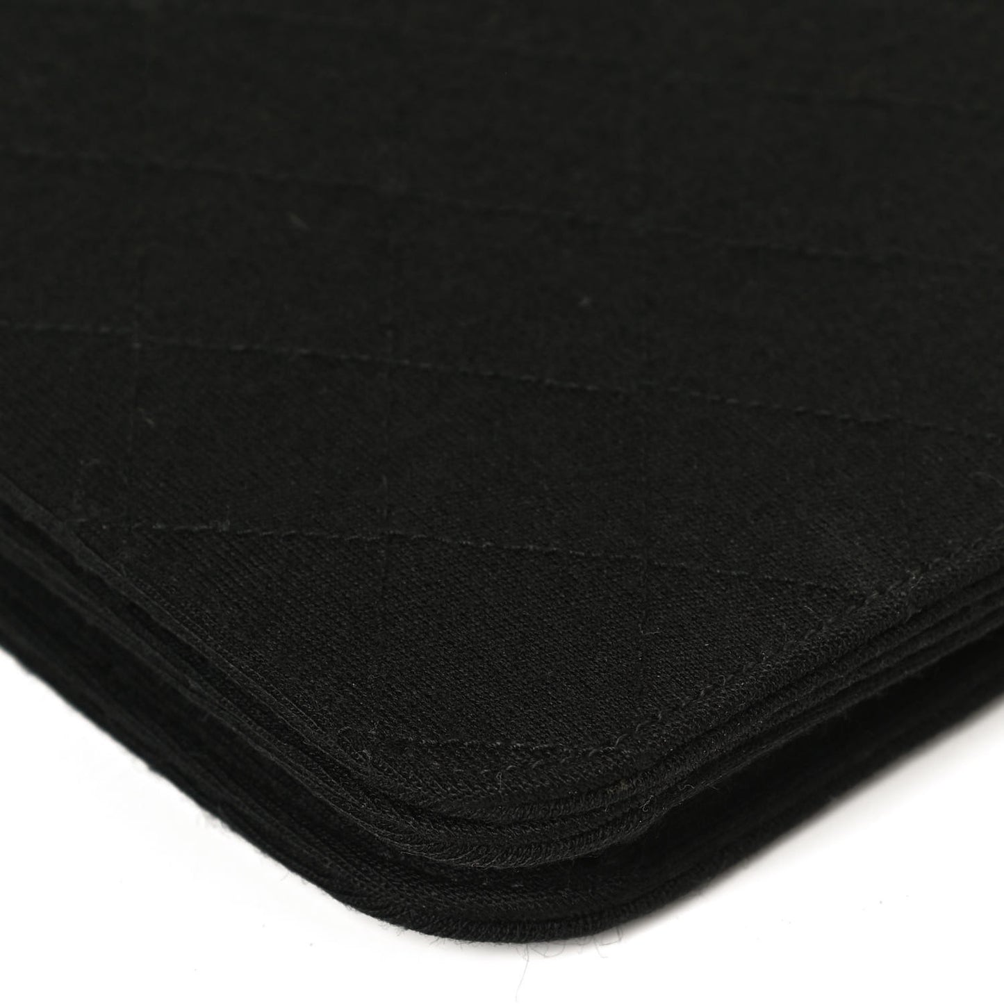 Jersey Quilted Wallet On Chain WOC Black