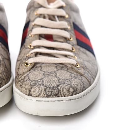 Gucci GG Supreme Monogram Womens Ace Low-Top Sneaker 42 Beige 11 of 16