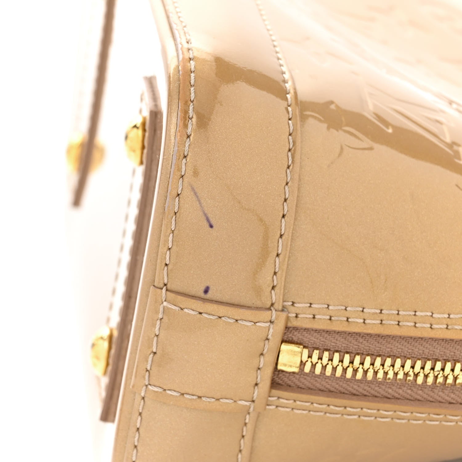 Louis Vuitton Vernis Alma BB Galet 10 of 13