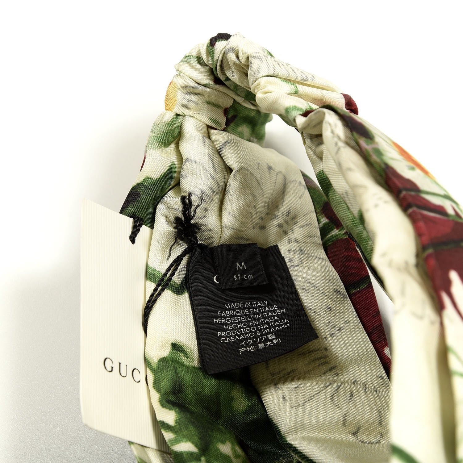 Gucci Silk Flora Print Headband M Multicolor 3 of 4