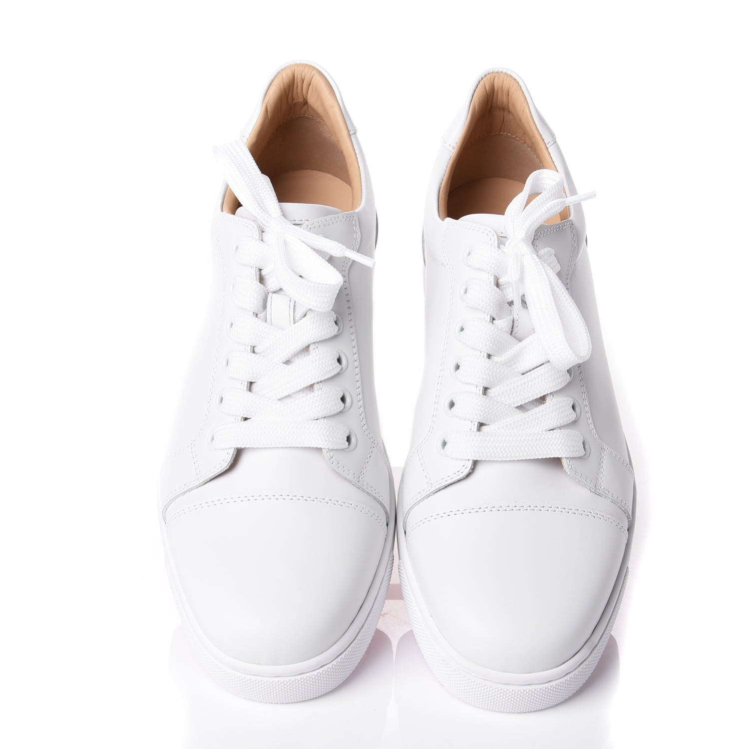 Christian Louboutin Calfskin Vieira Flat Sneakers 38.5 Latte 6 of 11