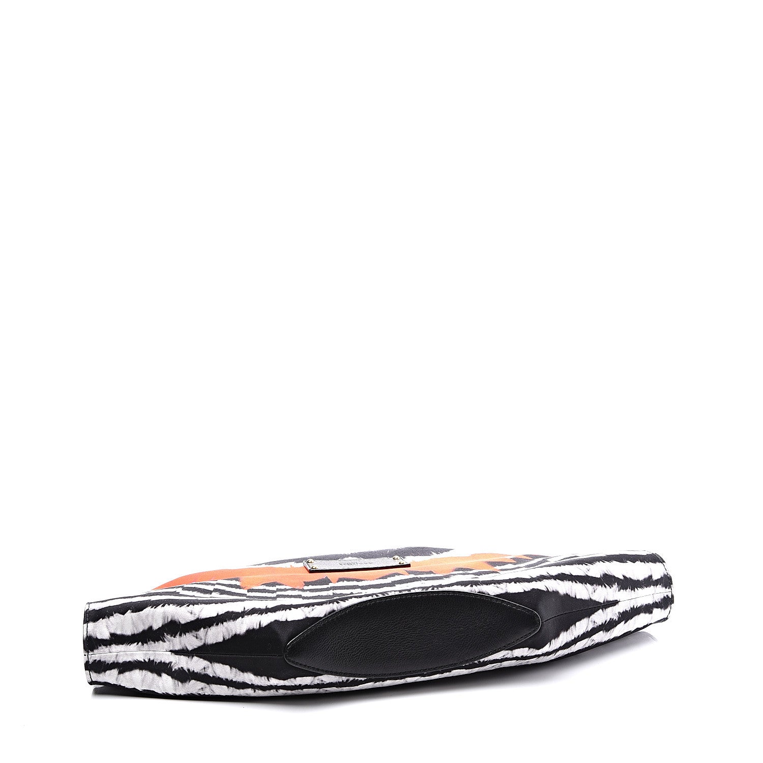 Alexander McQueen Silk Printed De Manta Clutch Red Black White 3 of 9
