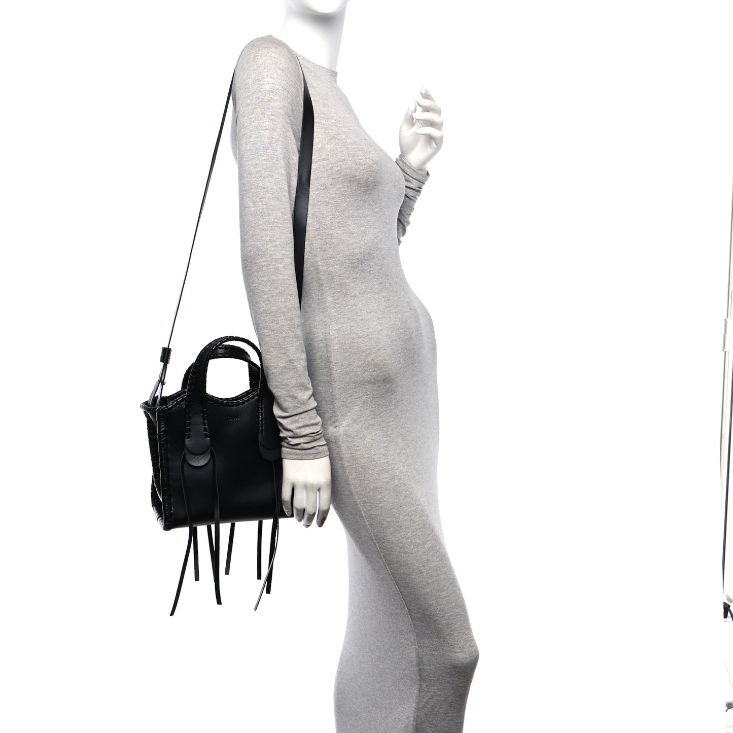 Calfskin Small Mony Tote Black
