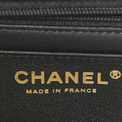 Chanel Lambskin Quilted Mini Top Handle Rectangular Flap Black 6 of 10