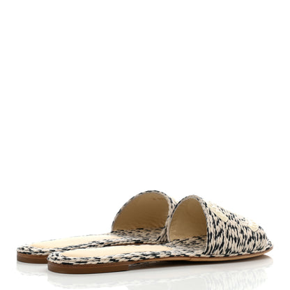 Chanel Cord CC Mules 39 Beige Black 4 of 9