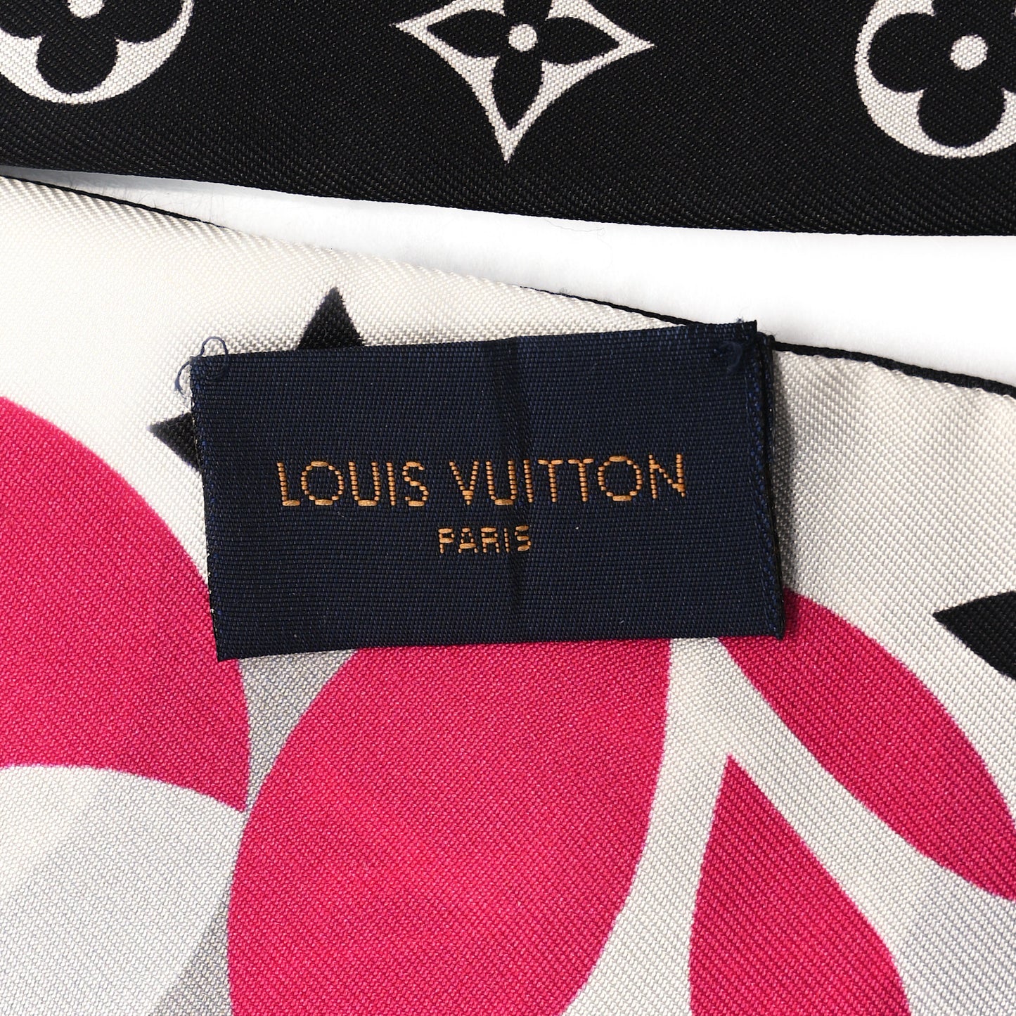 Silk Monogram Marbles Bandeau Midnight Fuchsia