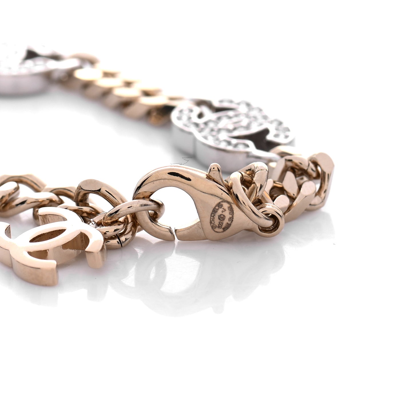 Crystal CC Chain Bracelet Gold Silver