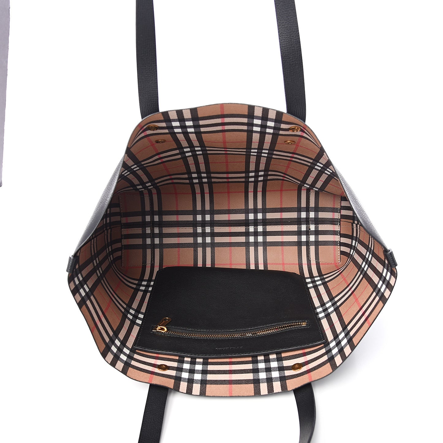 Calfskin Crest Embossed Small Tote Black