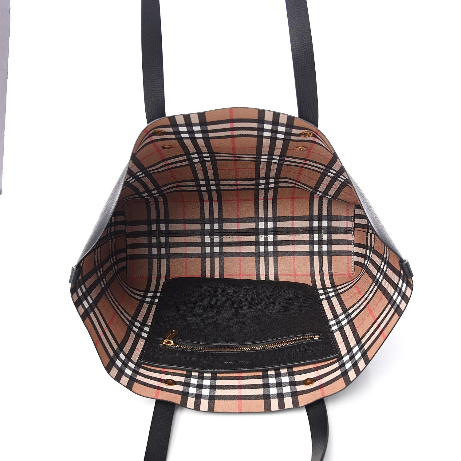 Burberry Calfskin Crest Embossed Small Tote Black 4 of 13