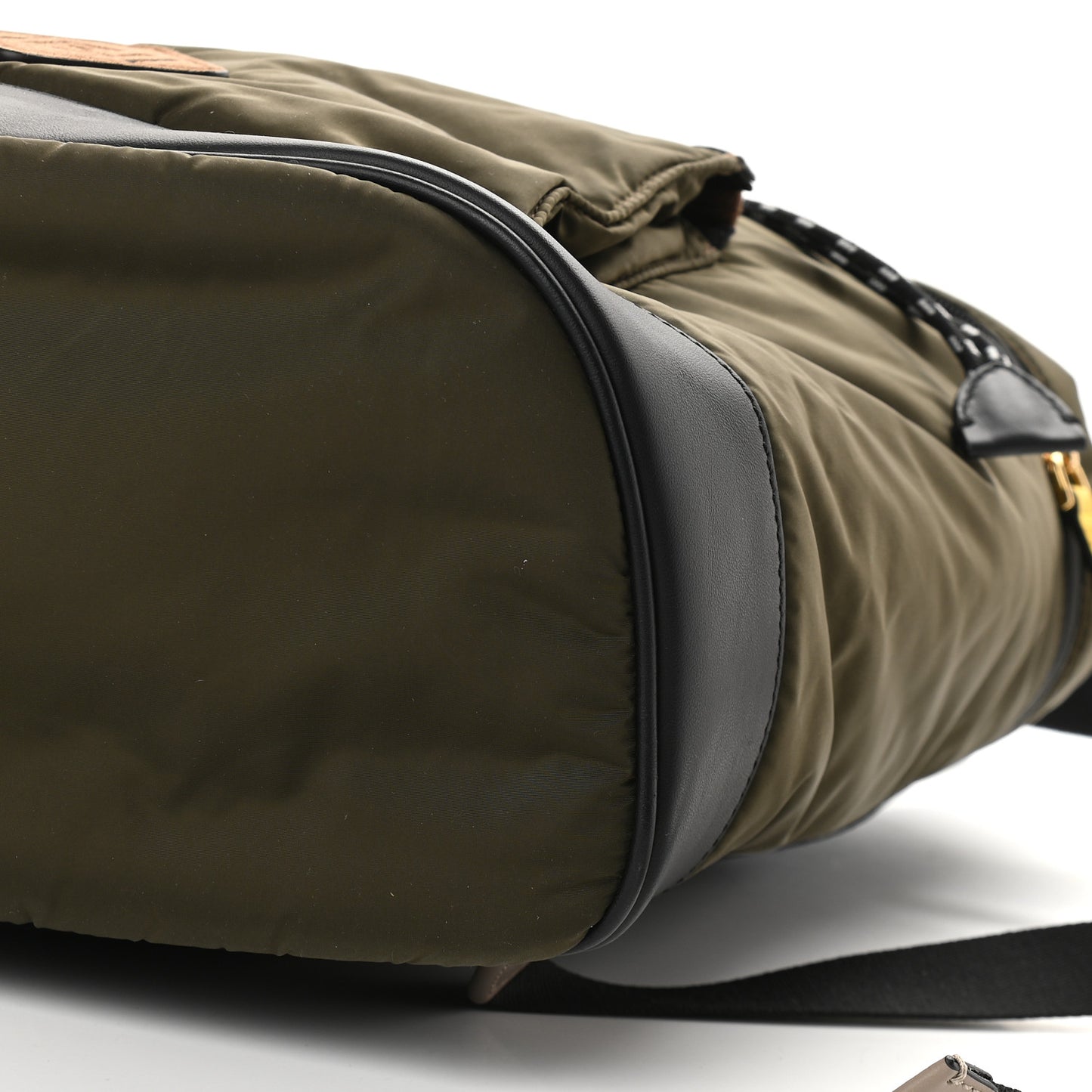 Nylon Vitello Grace FF Expandable Drawstring Backpack Military Brown Tortora