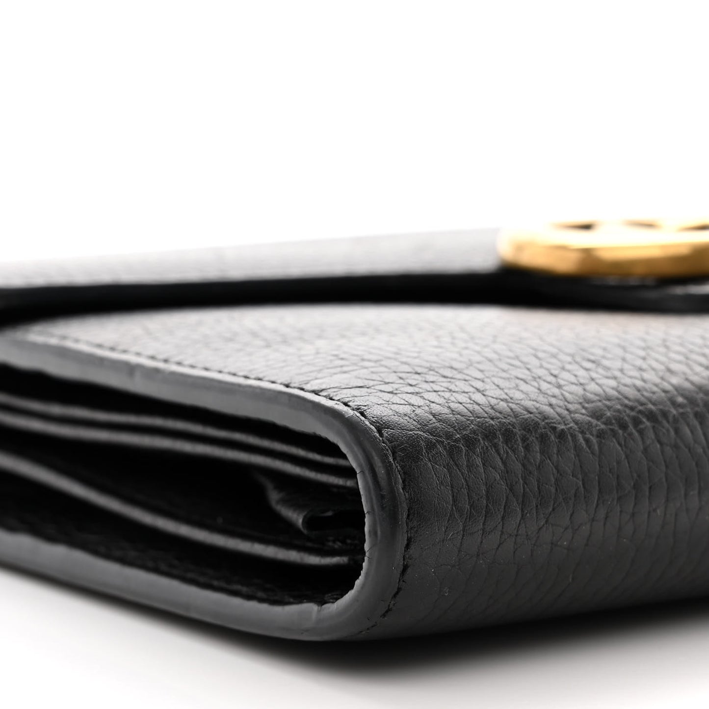 Calfskin GG Marmont Chain Wallet Black