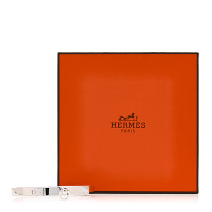 Hermes 18K White Gold Diamond PM Collier De Chien Bracelet ST 4 of 4