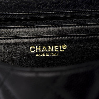 Chanel Caviar Quilted Jumbo Kelly Flap Black 7 of 8