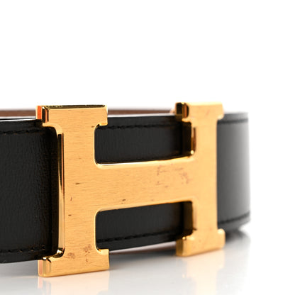 Hermes Swift Togo 32mm H Belt 90 Black Gold 4 of 11