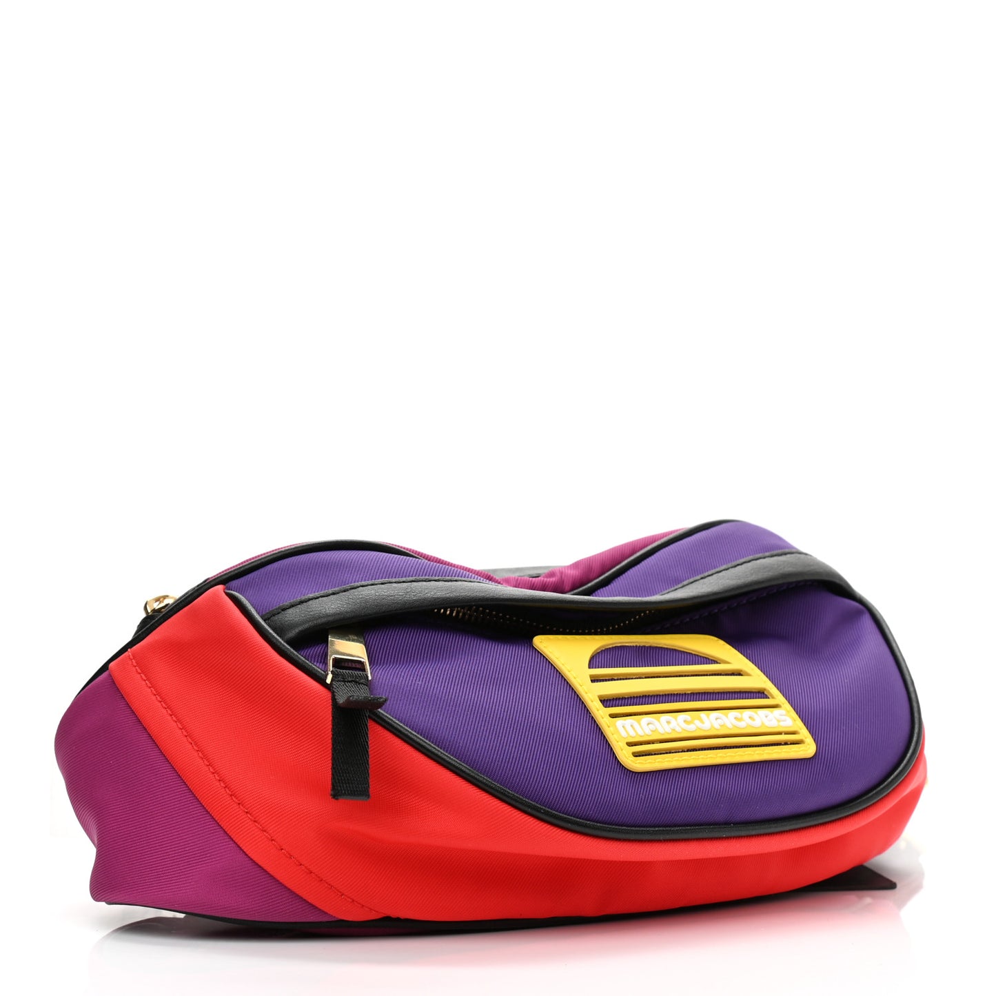 Calfskin Nylon Sport Belt Bag Purple Red