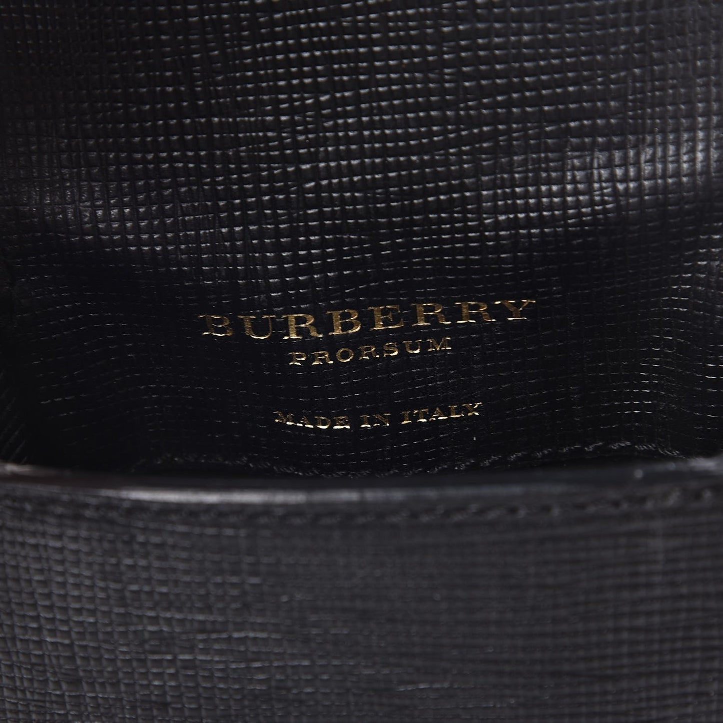 Prorsum Grainy Calfskin Oblong Belt Bag Black