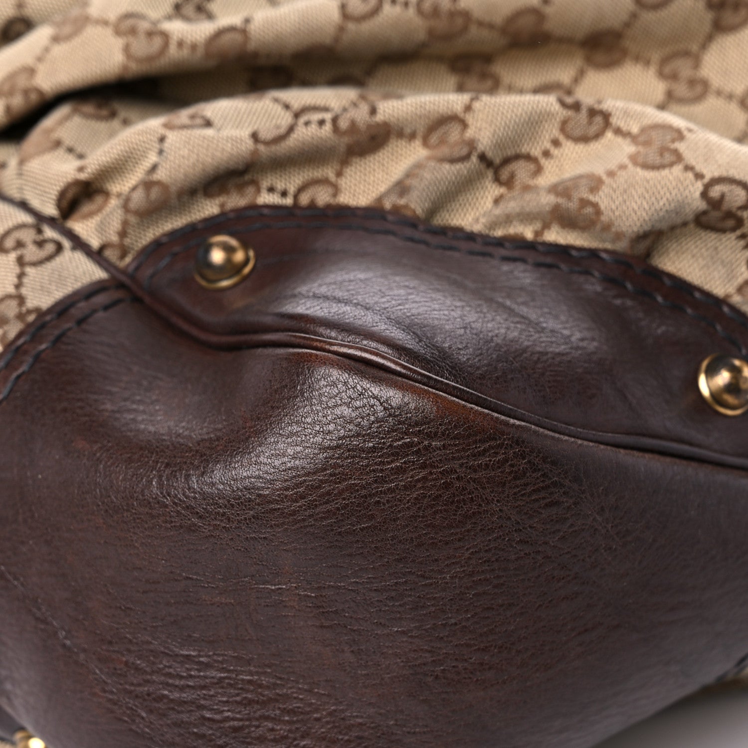 Gucci Monogram Large Jockey Hobo Dark Brown 11 of 18