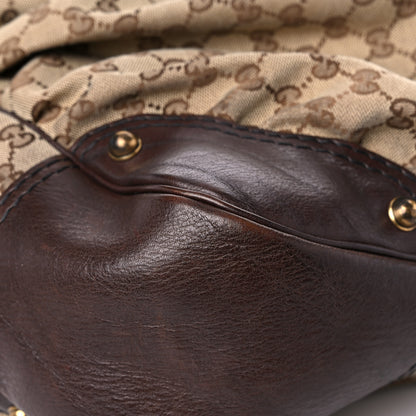 Gucci Monogram Large Jockey Hobo Dark Brown 11 of 18