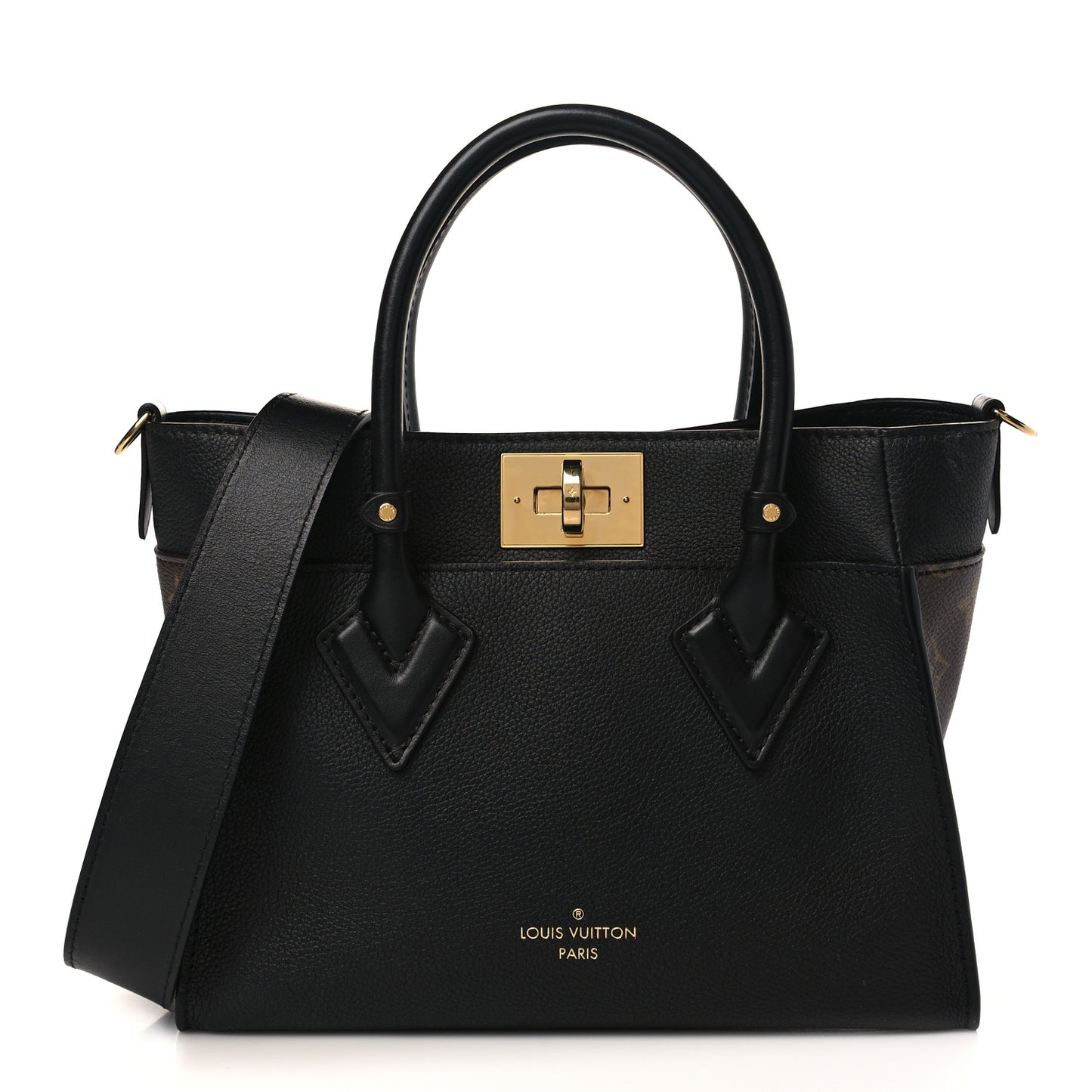 Calfskin Monogram On My Side PM Black