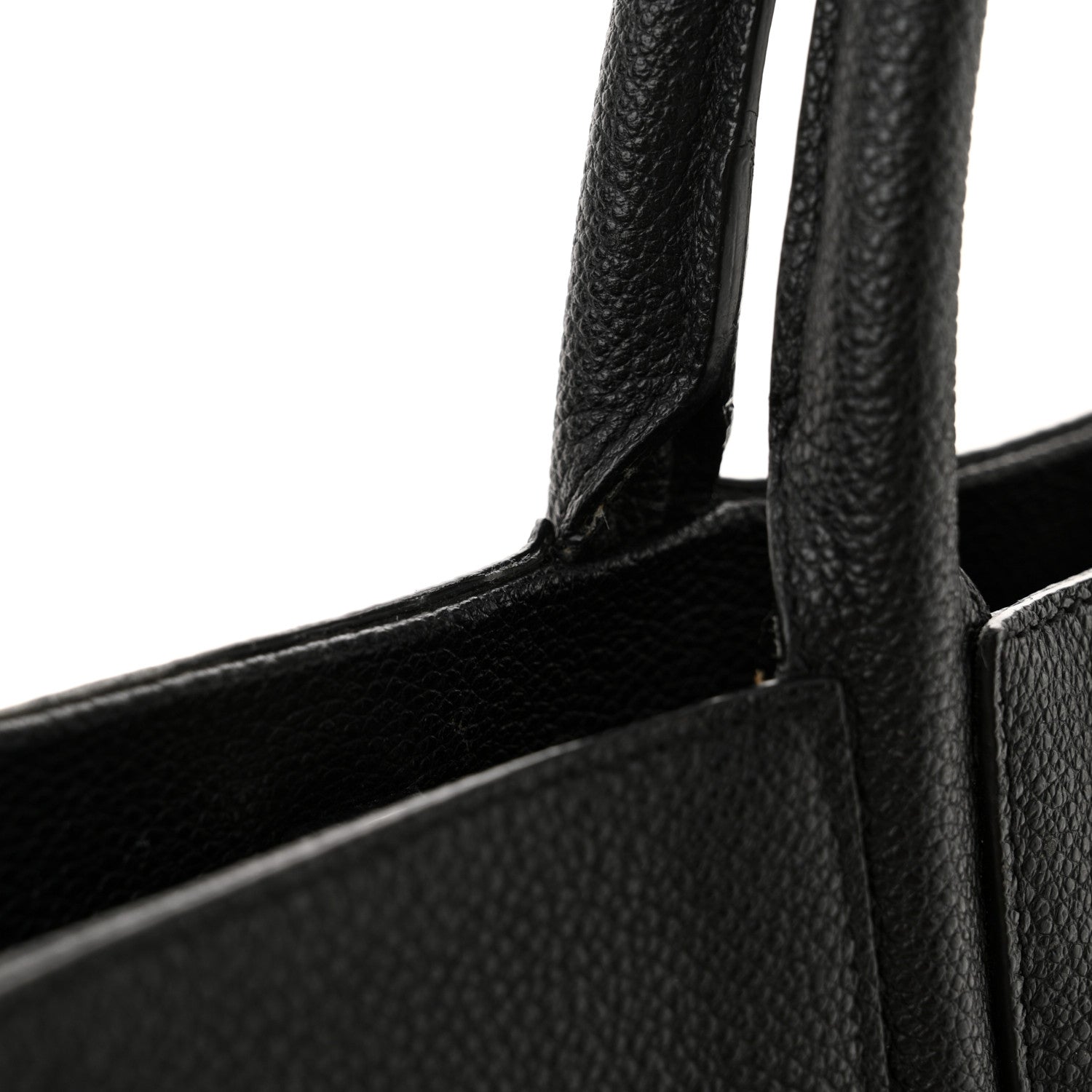 Saint Laurent Grained Calfskin Medium Cabas Rive Gauche Black 18 of 20