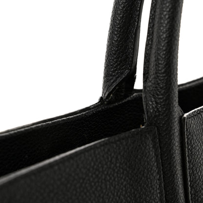 Saint Laurent Grained Calfskin Medium Cabas Rive Gauche Black 18 of 20