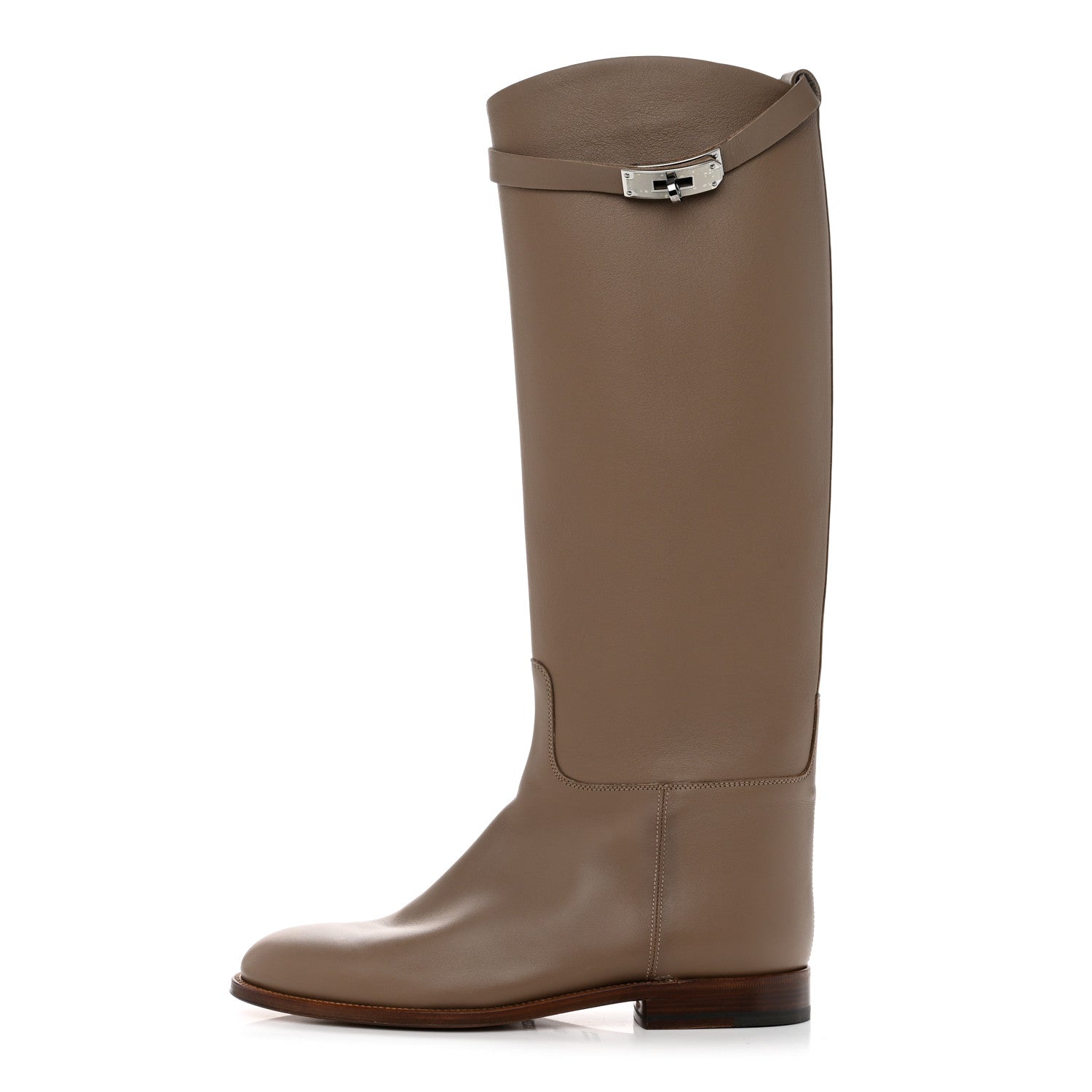 Hermes Swift Kelly Jumping Boots 39 Etoupe 1 of 9