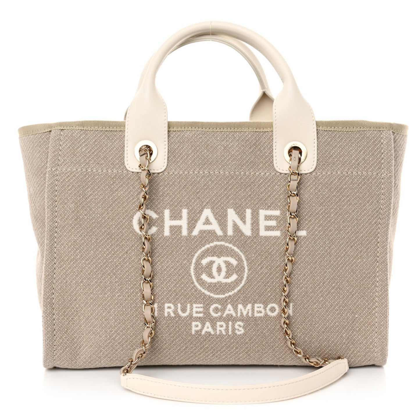 Mixed Fibers Small Deauville Tote White