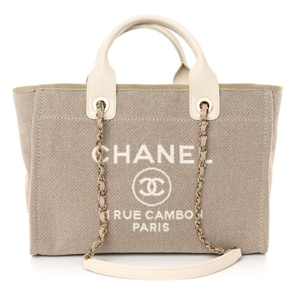 Chanel Mixed Fibers Small Deauville Tote White 1 of 11