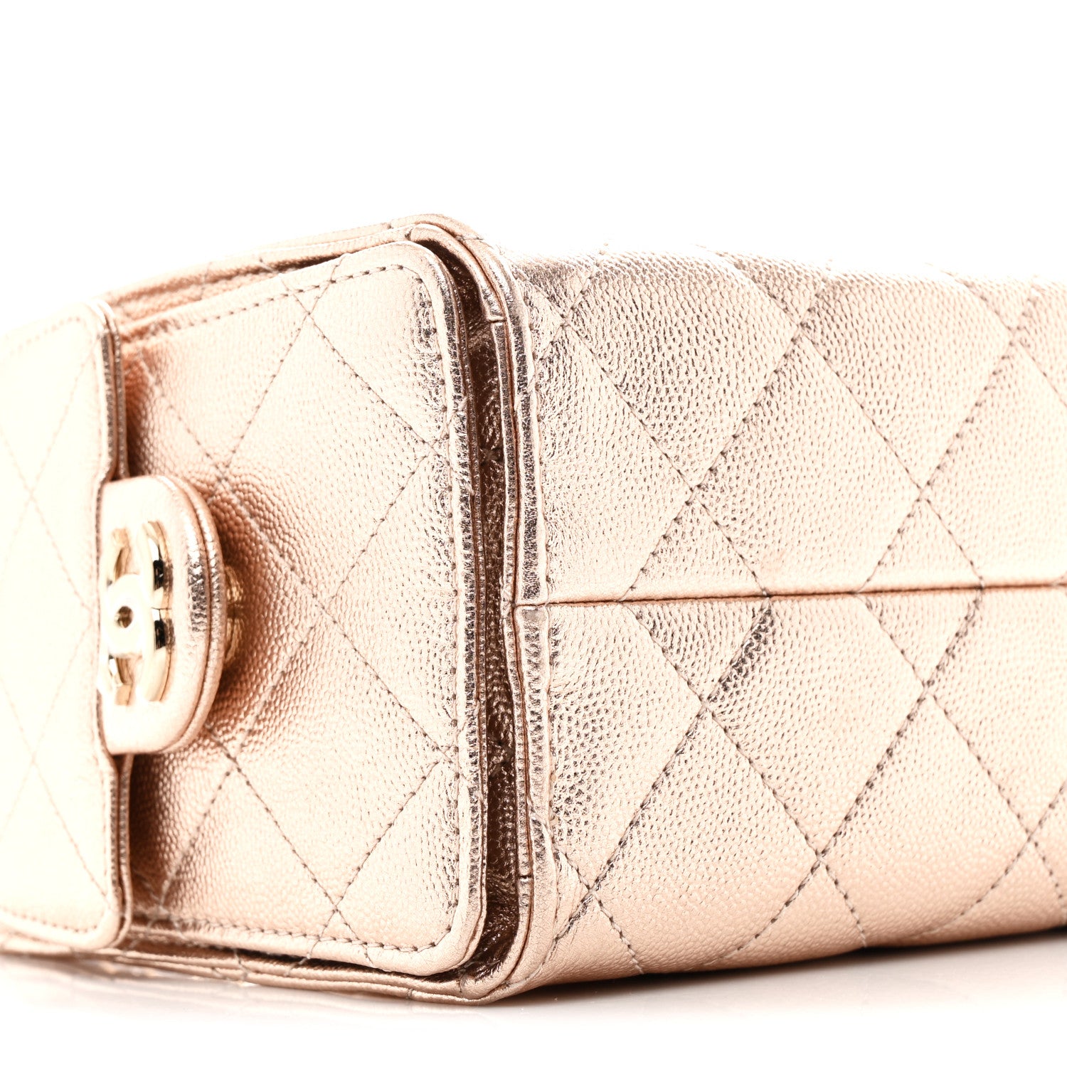 Chanel Metallic Caviar Quilted Mini Chanel 25 Handbag Copper 9 of 11