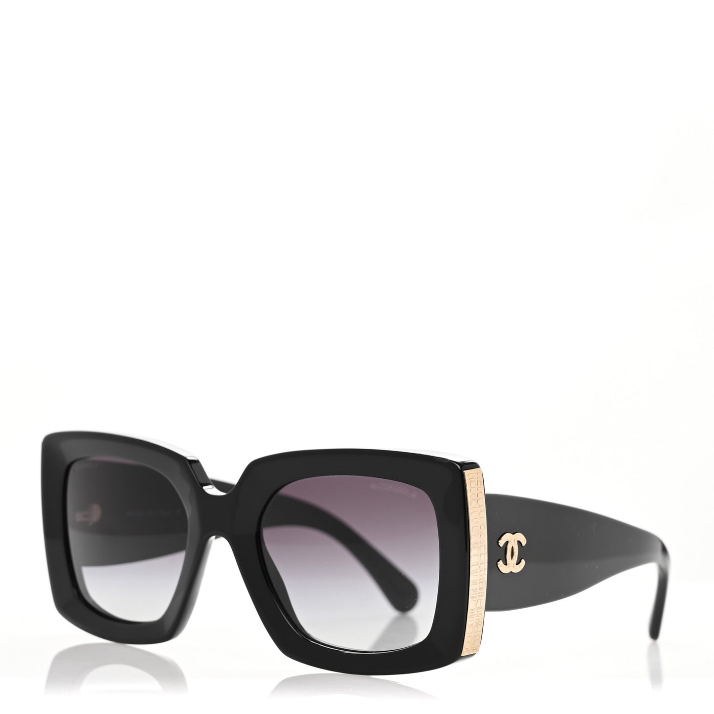 Acetate Rectangle Sunglasses 5435 Black