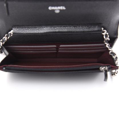 Chanel Caviar Quilted Wallet On Chain WOC Black 5 of 11