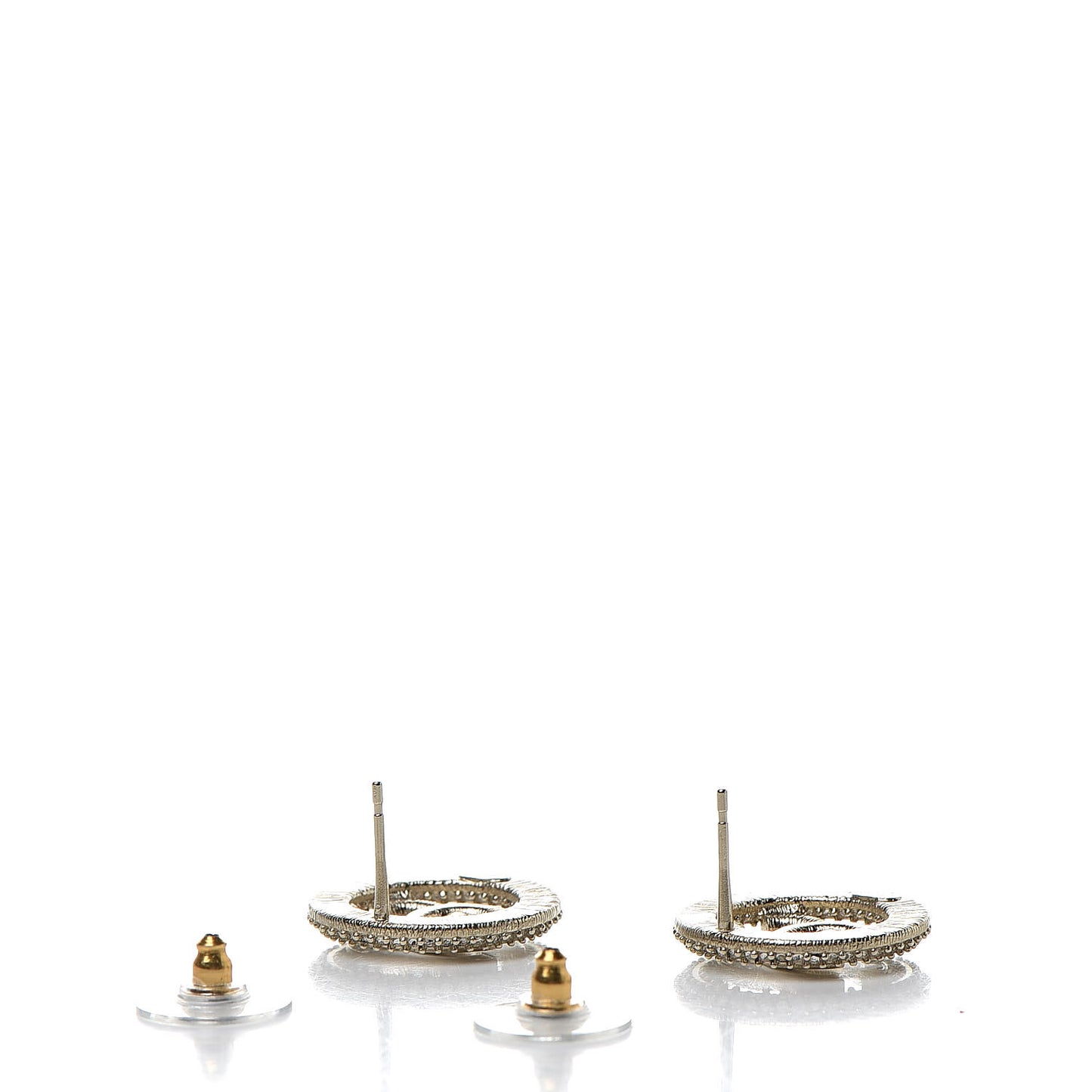 Crystal CC Vendome Round Earrings Gold