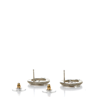 Chanel Crystal CC Vendome Round Earrings Gold 3 of 4