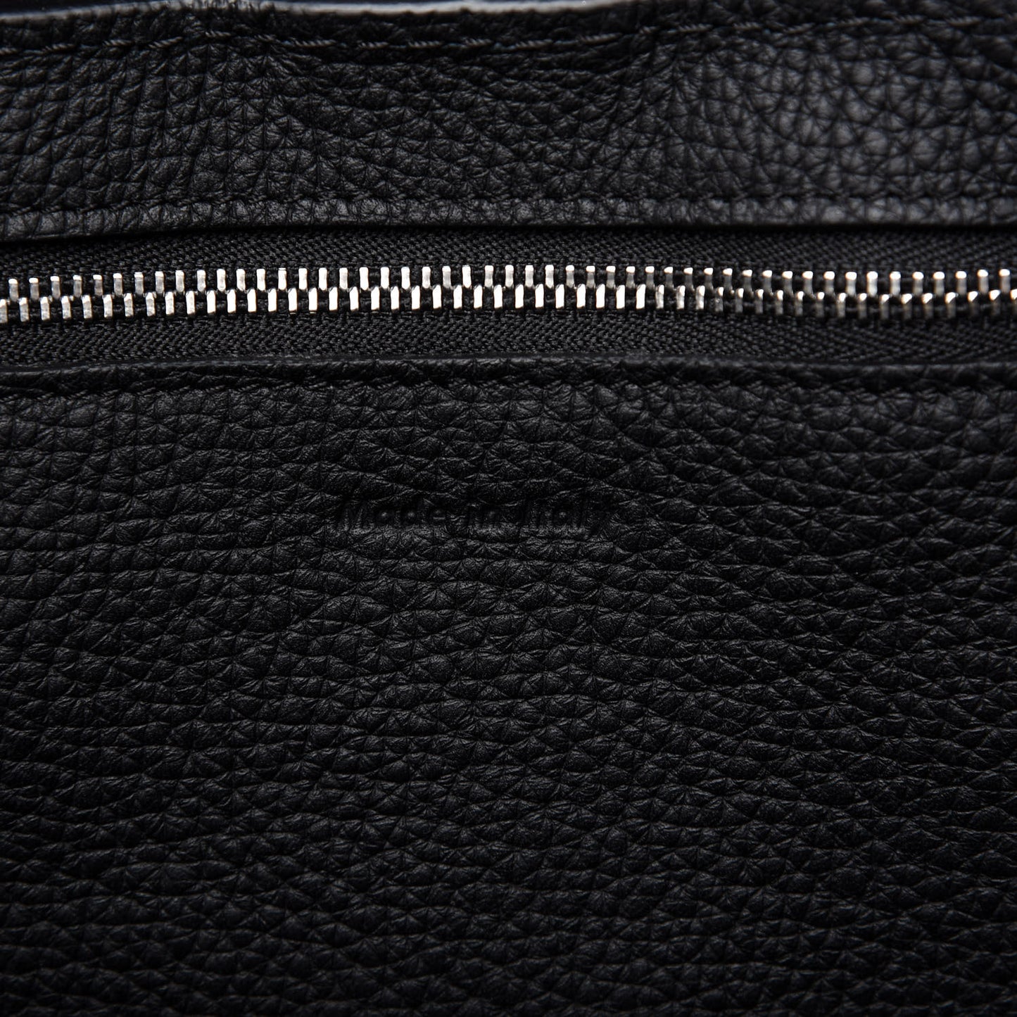Supple Grained Calfskin Small Long Strap Big Bag Black