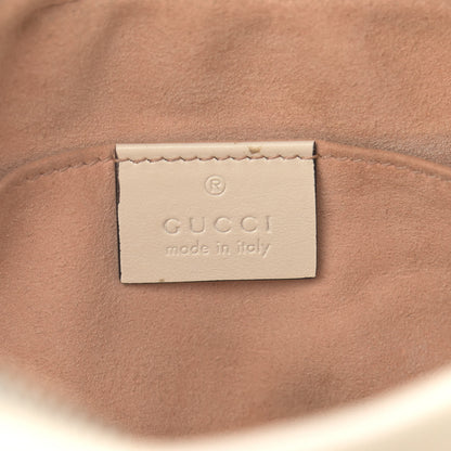 Gucci Calfskin Matelasse Small GG Marmont Chain Shoulder Bag White 6 of 15