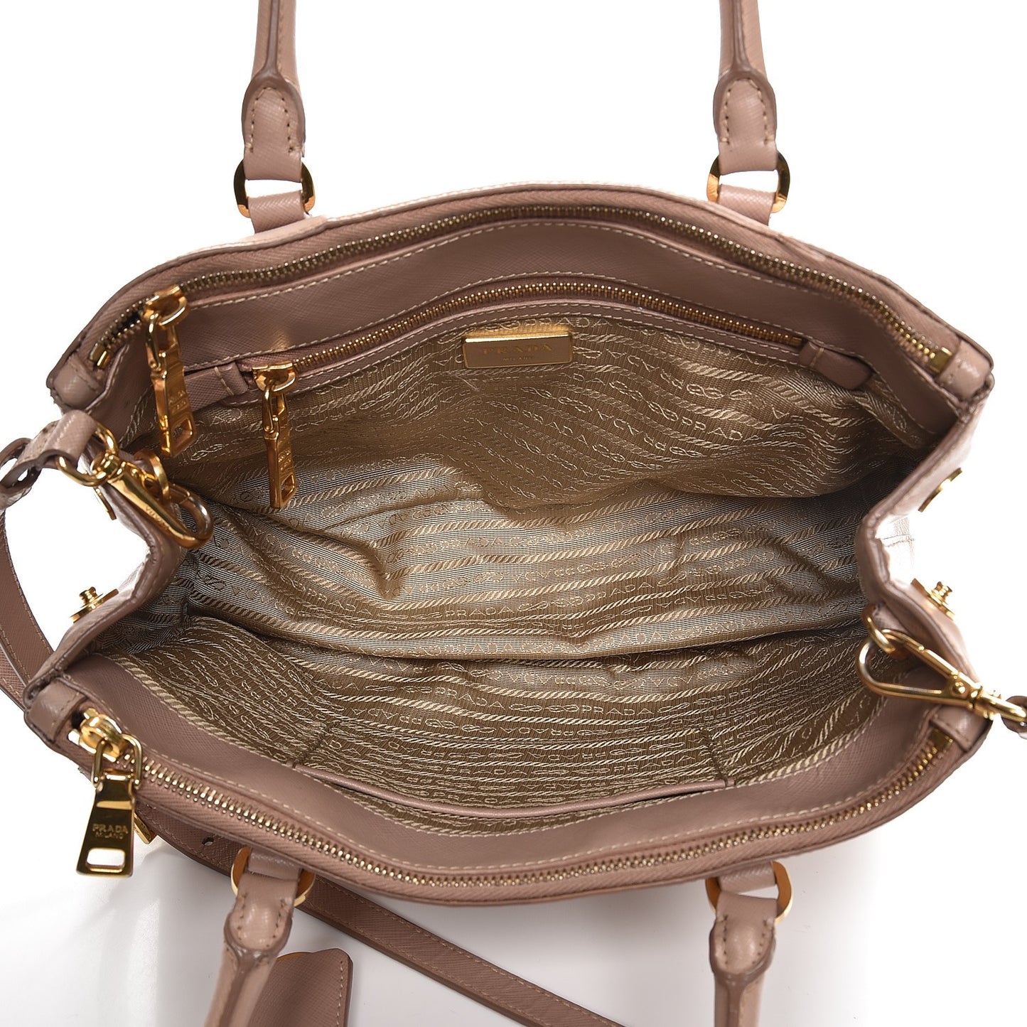 Saffiano Small Galleria Double Zip Tote Cammeo