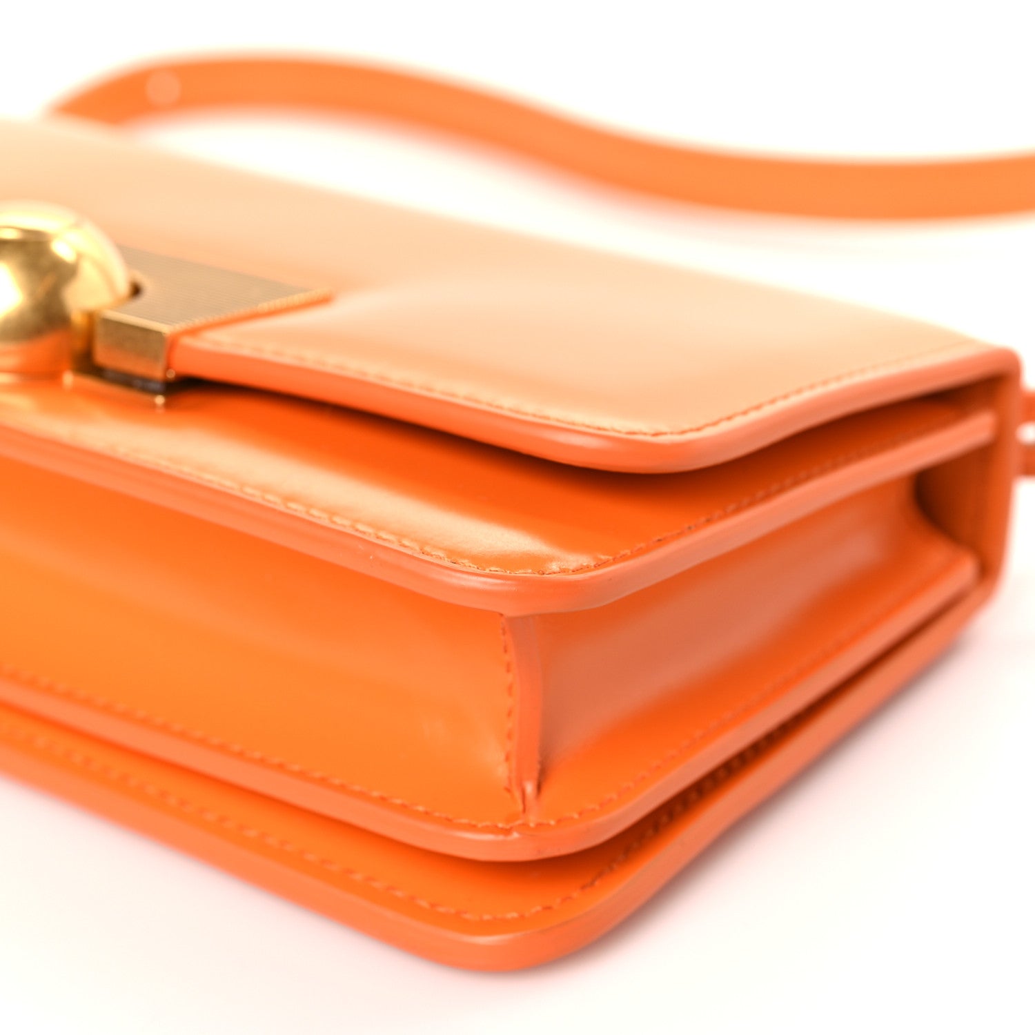 Bottega Veneta Spazzolato Calfskin Classic BV Classic Bag Orange 8 of 8