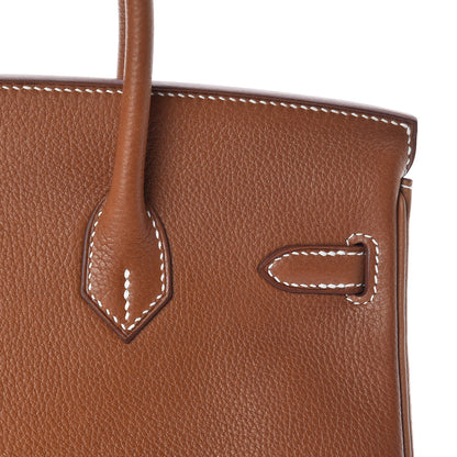 Hermes Natural Barenia Faubourg Birkin 25 Fauve 9 of 31