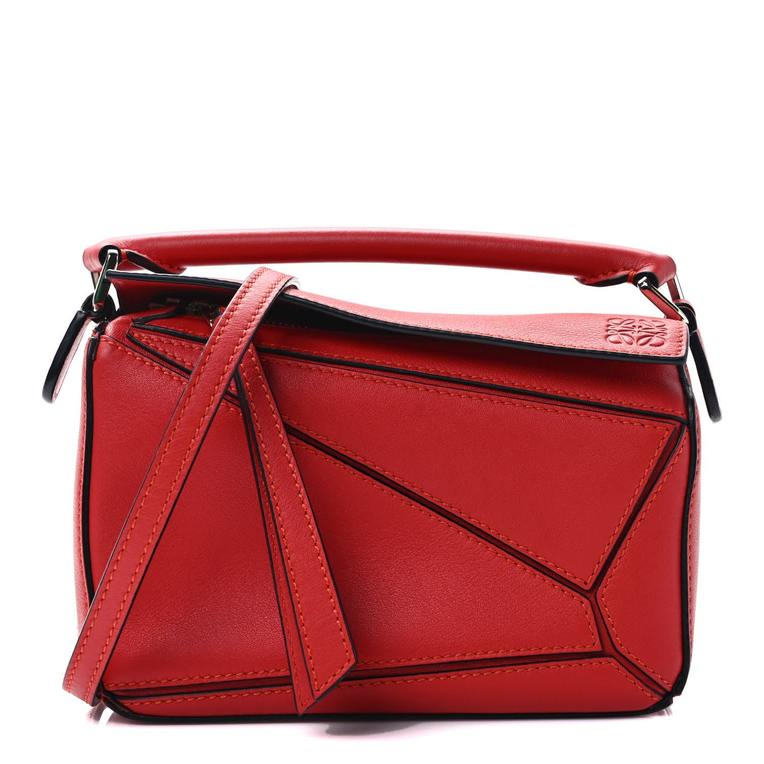 Loewe Calfskin Mini Puzzle Bag Pomodoro 1 of 8