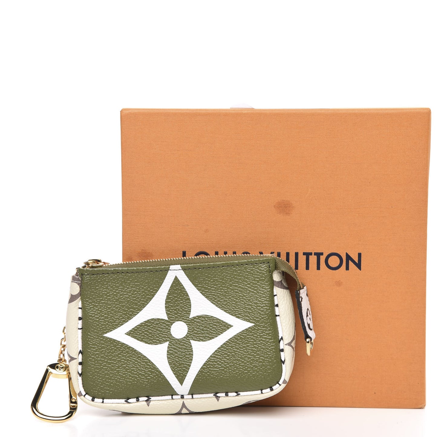 Monogram Giant Micro Pochette Accessories Kaki White