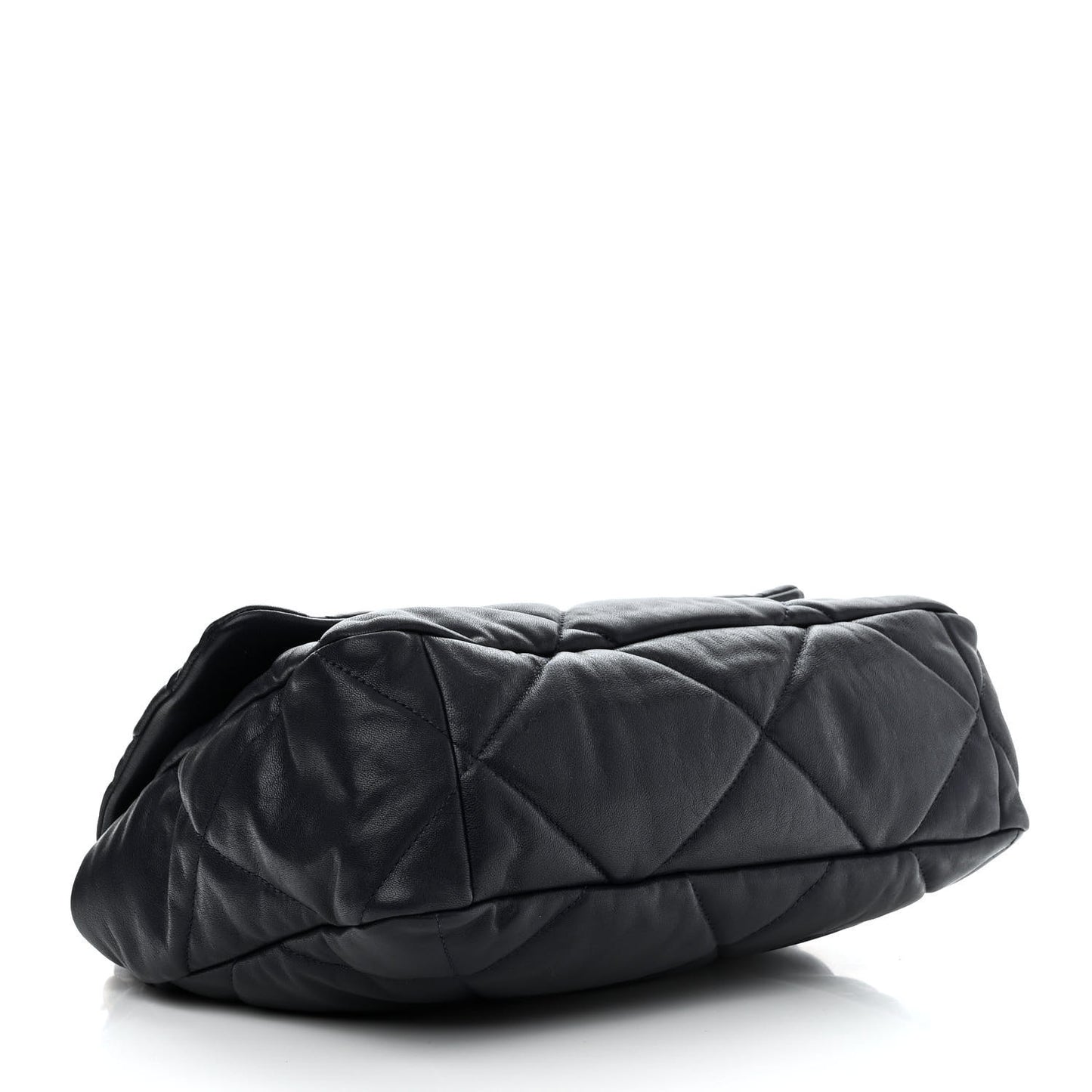 Goatskin Quilted Large Chanel 19 Flap Dark Blue