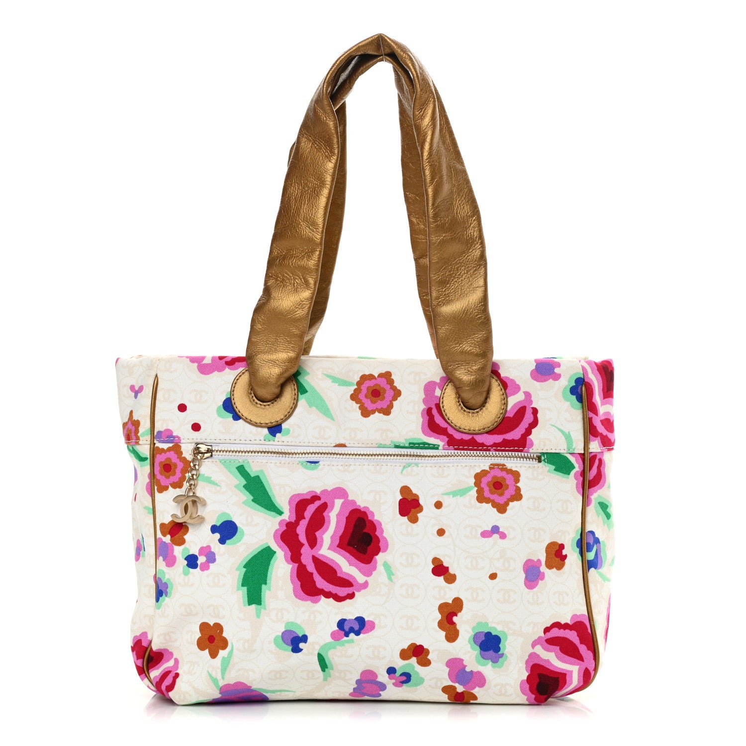 Chanel Canvas Floral Print Tote Multicolor 1 of 12